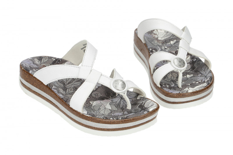 Think Zega Pantolette weiß Zehentrenner