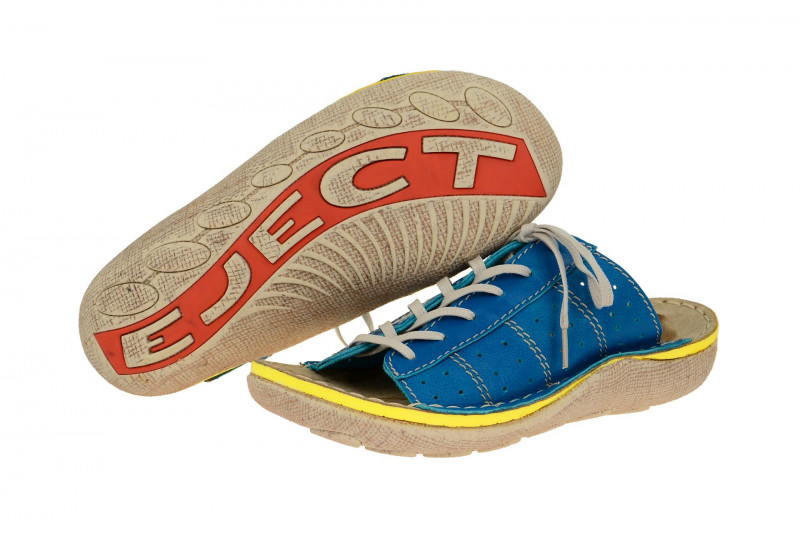 Eject Herren Pantoletten Fixe blau gelb