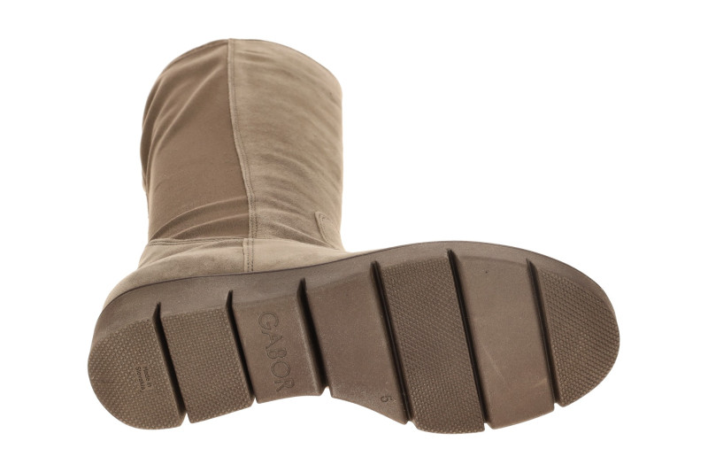 Gabor Keil Schaftstiefel grau Samtvelour Stretch 8005.03.003