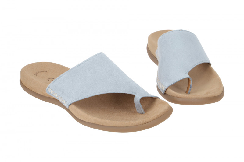 Gabor Zehentrenner Pantolette hellblau 23.700.10