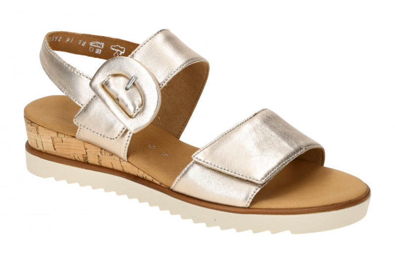 Gabor Comfort Keil Sandale puder beige metallic 62.752.83