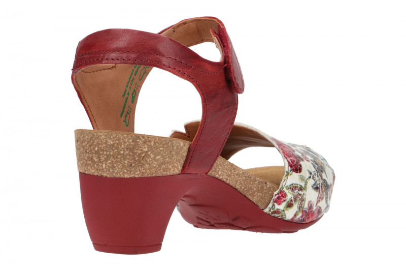 Think Traudi Sandale rot weiß effekt