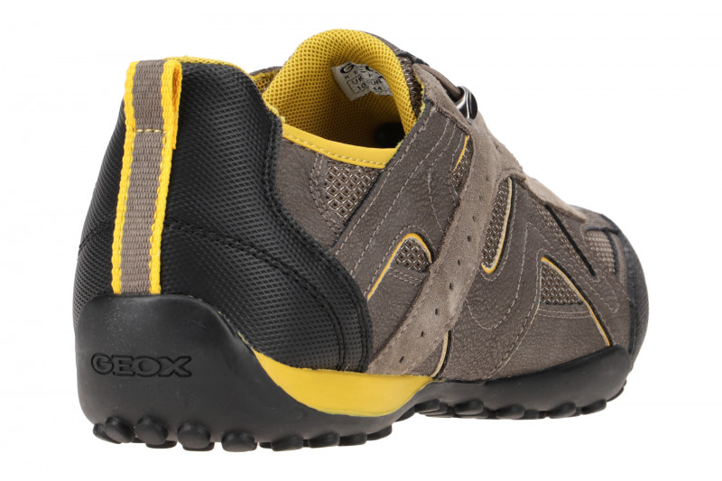 Geox Snake Sneaker Schuhe taupe gelb U2507B