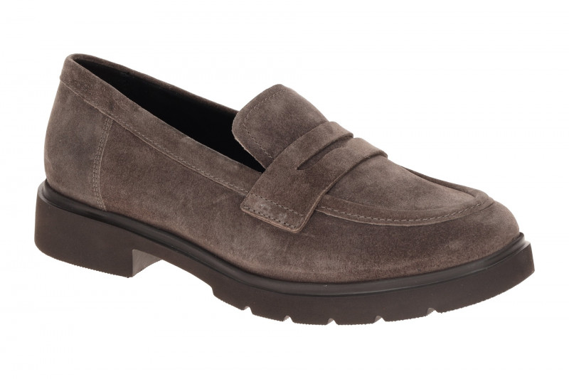 Gabor Schuhe taupe braun Velour Mokassin Loafer 4001.01.004