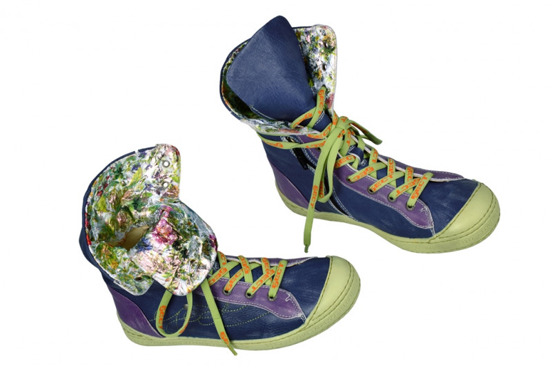 Eject Dass Sommer Stiefelette in blau lila E-15434