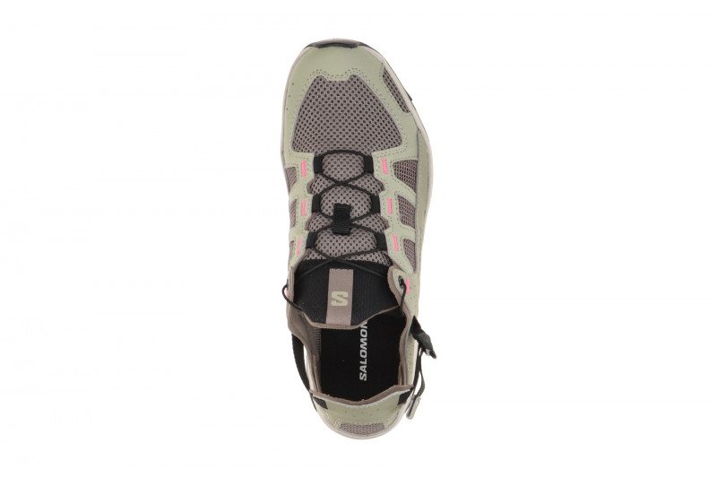 Salomon Techamphibian 5 Schuhe grau grün Damen 491106