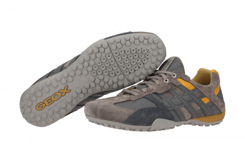 Geox Snake Schuhe grau gelb U4207K