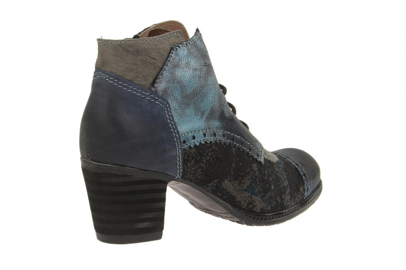 Charme Stiefelette blau grau kombi 5576