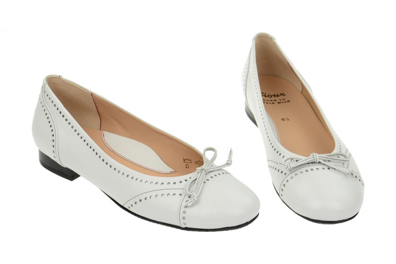 Sioux Maura Ballerinas weiß silber - 52881