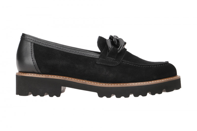 Gabor Fashion Schuhe Slipper schwarz Velour 35.240.17