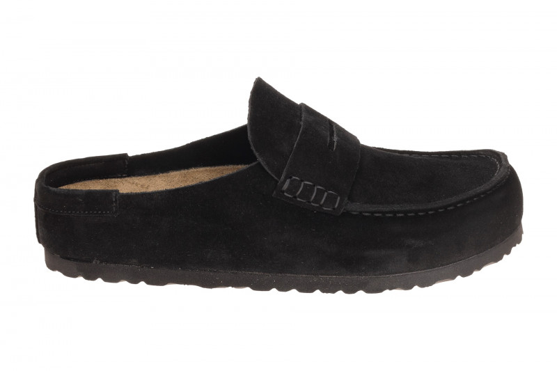 Birkenstock Naples Wrapped Mokassin Clog Pantolette schwarz Normal-Weit