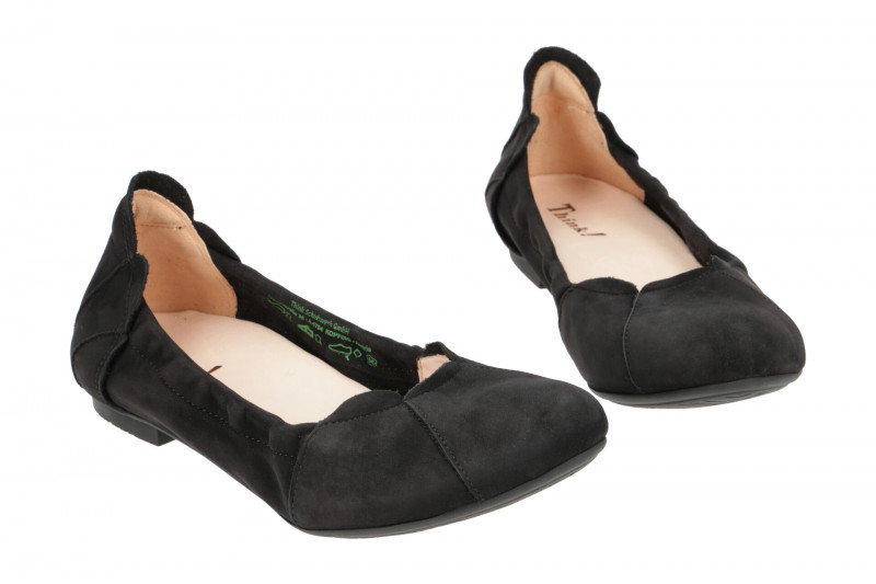 Think Balla Ballerinas Slipper schwarz Nubuck