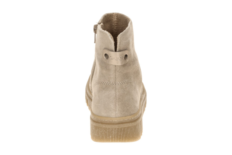 Gabor Stiefelette hellgrau Zip Boots Velour H-Weite 8008.02.003