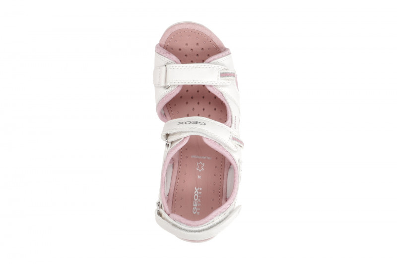 Geox Whinberry Kinder Mädchen Sandale weiß rosa Klett J35GRD