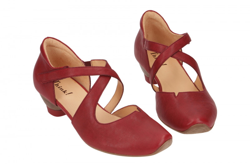 Think Aida Riemchen Pumps rot cherry