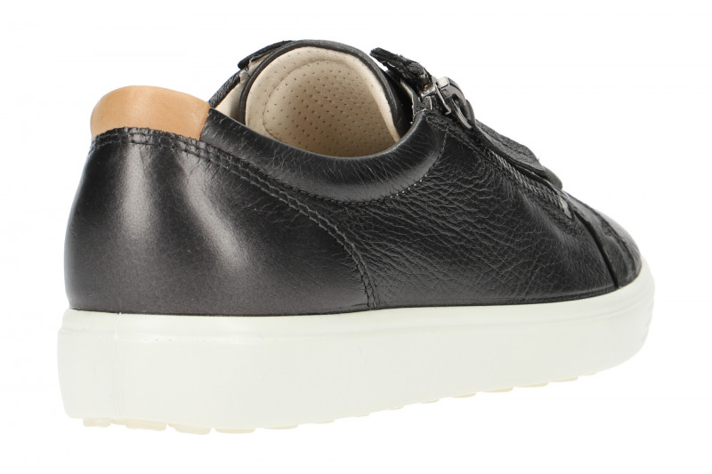 Ecco Soft 7 Damen Schuhe schwarz metallic