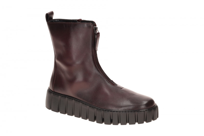 Gabor Plateau Stiefelette rot bordo Front Zip 8016.04.005