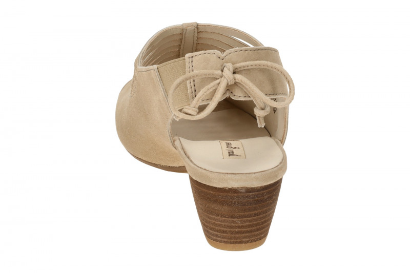 Paul Green Sandaletten beige Samt Velour 6589