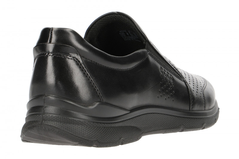 Ecco Irving Schuhe Slipper schwarz gelocht