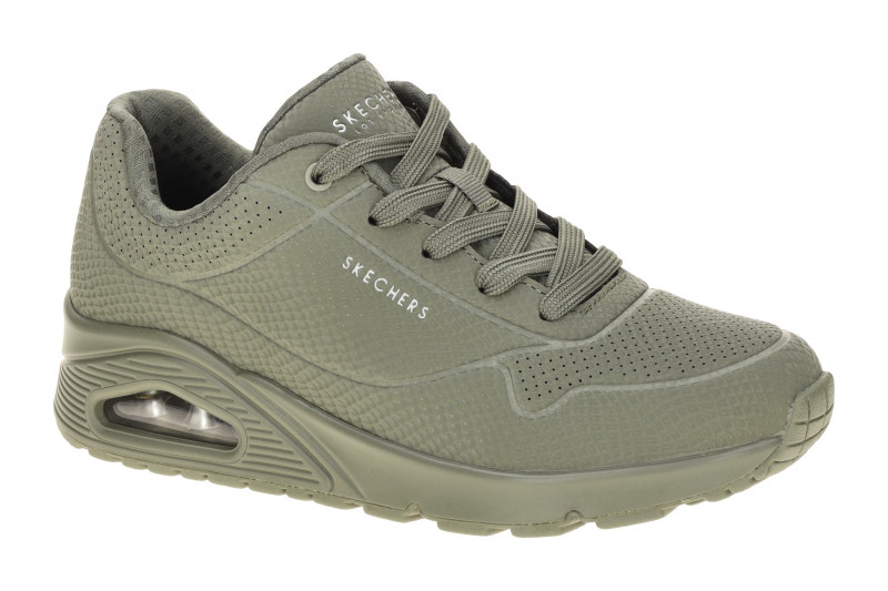 Skechers Uno Shiny Schuhe grün olive 3D Muster 177861