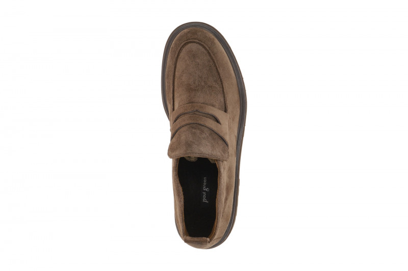Paul Green Schuhe Plateau Slipper braun Mokassin Loafer 8344