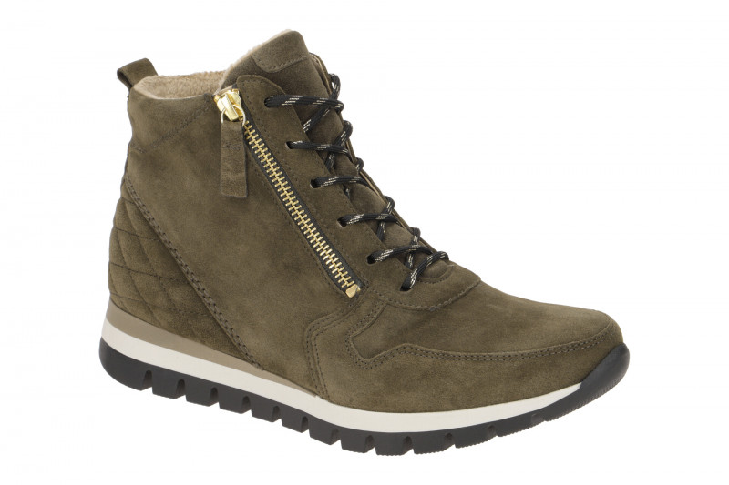 Gabor Stiefel grün oliv H-Weite 96.455.33