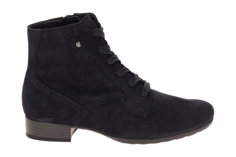 Gabor Stiefelette Ankle Boots blau Samt H-Weite 8031.04.002