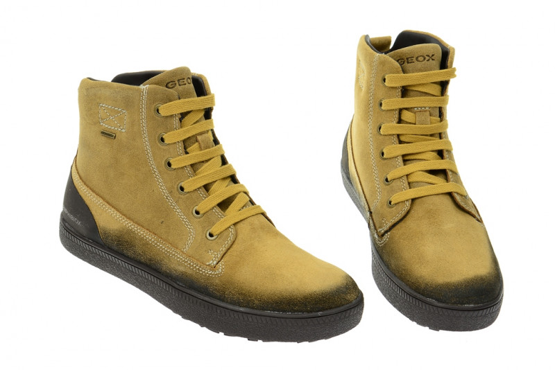 Geox Damen Stiefel gelb schwarz wasserdicht