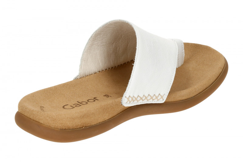 Gabor Pantolette weiß Zehentrenner 03.700.21