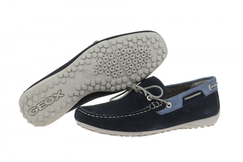 Geox Snake Mokassin Schuhe blau navy U4207I