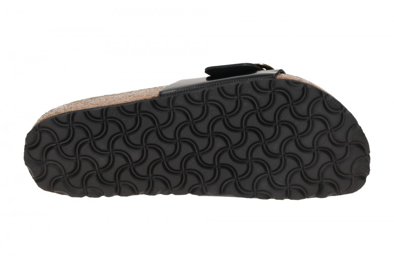 Birkenstock Madrid Big Buckle Pantolette schwarz Lack SCHMAL 1022650