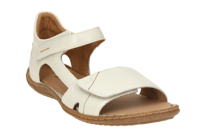 Josef Seibel Damen Sandale Caitlyn 03 weiß Klett Barfußschuhe