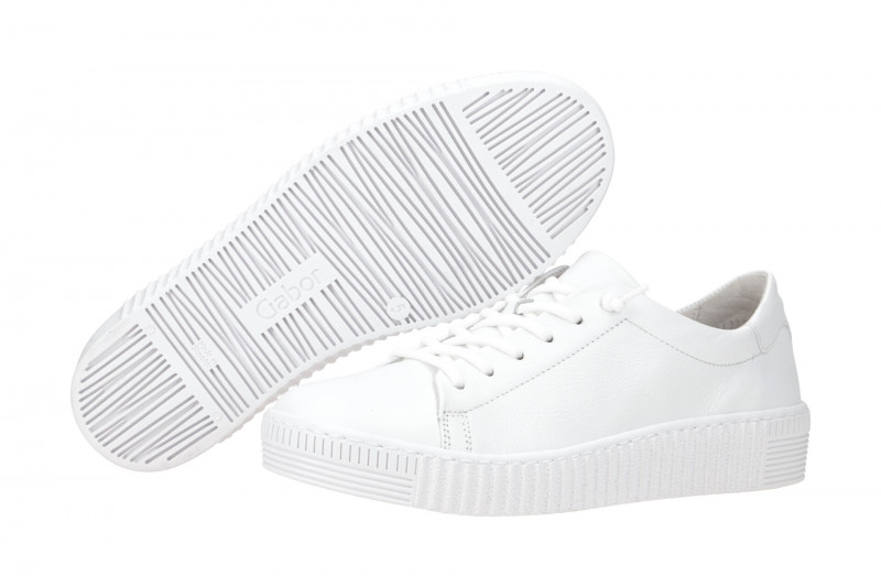 Gabor Schuhe Sneakers weiß Glattleder 73.331.21