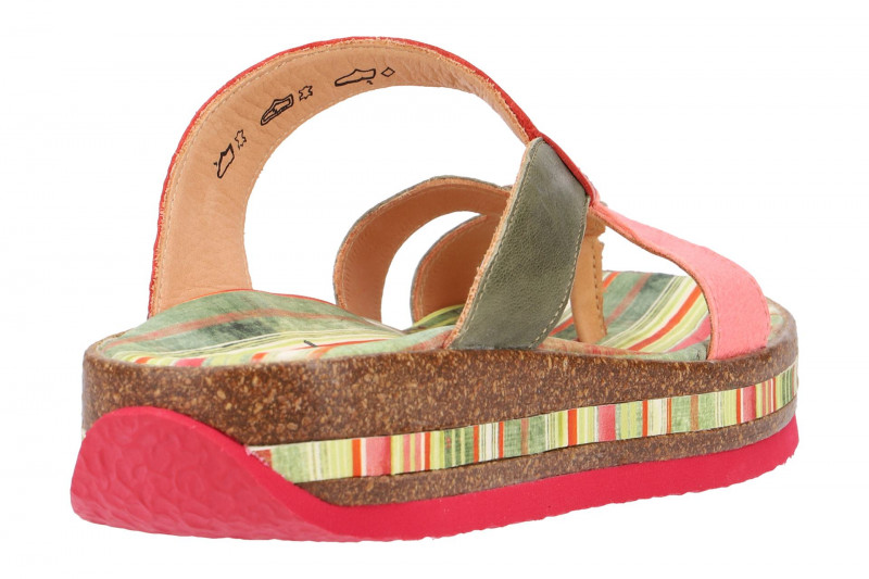 Think Zega Pantolette grün rot kombi