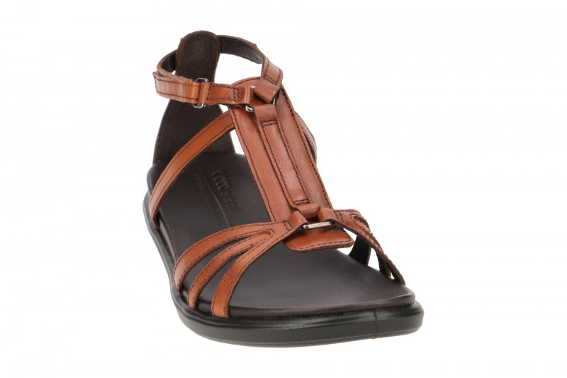 Ecco Spangen Sandale T-Steg braun cognac 209273