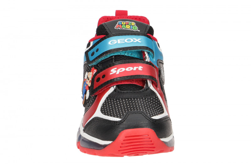 Geox Kinder Schuhe schwarz rot Super Mario J1644A