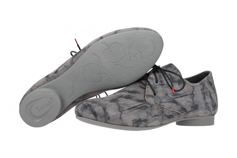 Think Guad Schnür Schuhe grau Velour