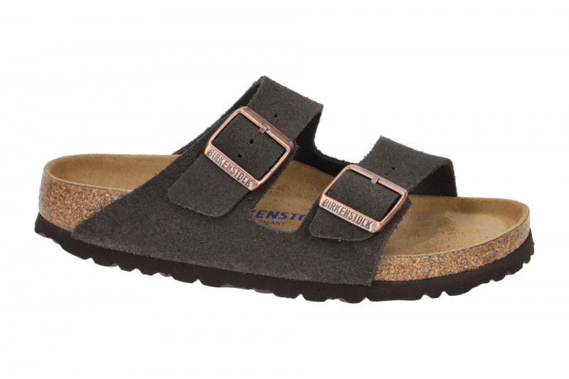Birkenstock Arizona BS Pantolette dunkelbraun Schmal 951313
