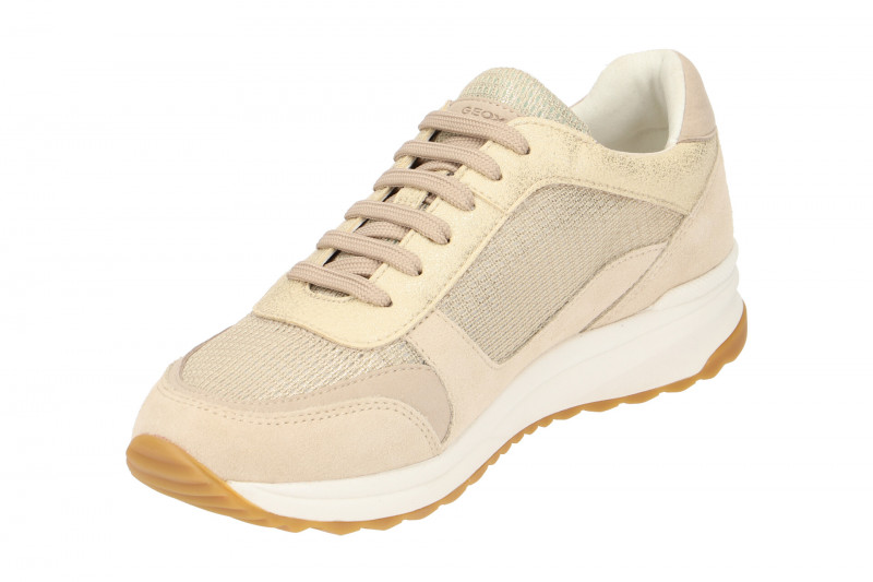 Geox Airell Schuhe beige gold metallic