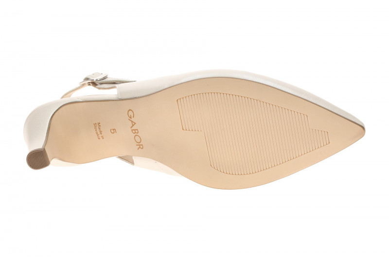 Gabor Sling Pumps weiß offwhite Seidenmatt 81.590.61