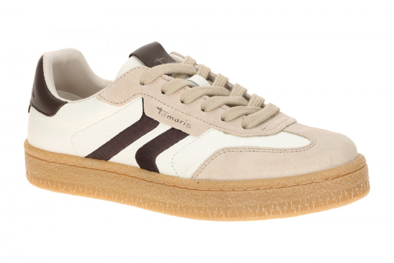 Tamaris Schuhe Sneaker weiß braun 23723