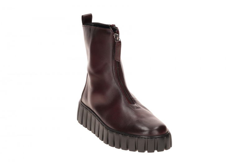 Gabor Plateau Stiefelette rot bordo Front Zip 8016.04.005