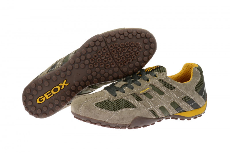 Geox Respira Snake K Sneakers in taupe grün Herrenschuhe