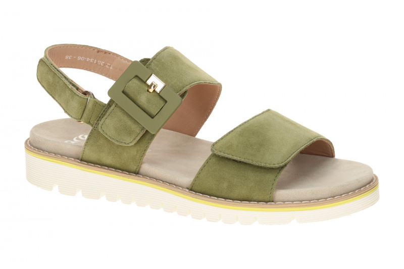 ara Kent Sandale grün Velour Klett 12-28134