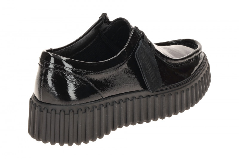 Clarks Torhill Bee Mokassin Schuhe schwarz Lack 26179111
