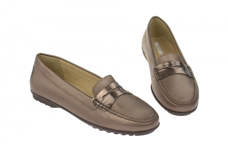 Geox Elidia Mokassin grau metallic Gr 38