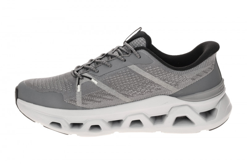Skechers Glide Step Schuhe grau silber Herren Slip-Ins 233023