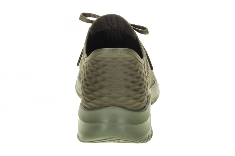Skechers Ultra Flex Slipper Schuhe grün olive SLIP-INs 150447