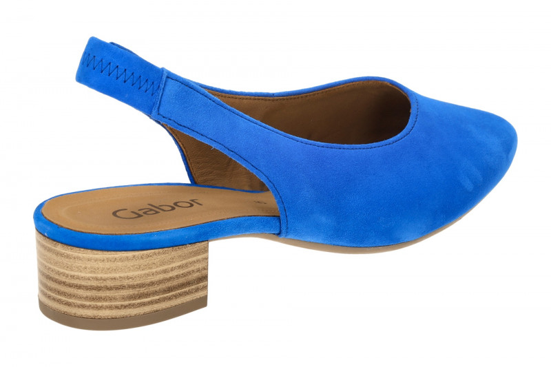 Gabor Sling Pumps blau cobalt Velour 61.520.18