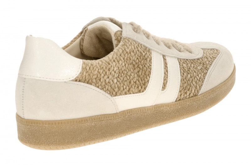 Gabor Schuhe Retro-Sneakers grau beige Fell 6011.01.011